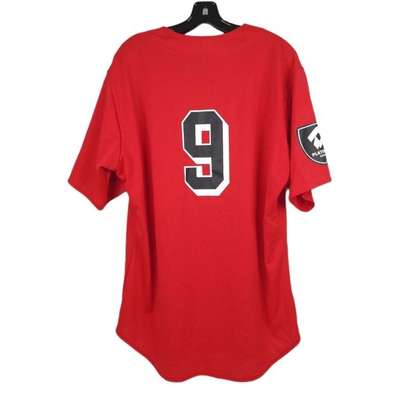 DeMarini Baseball Jersey Mens Size L Platinum Squad BB 9 Button Front Red - Picture 5 of 11
